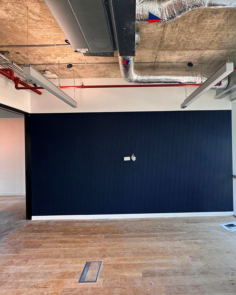 Fluted feature wall, completed by ADD Construction